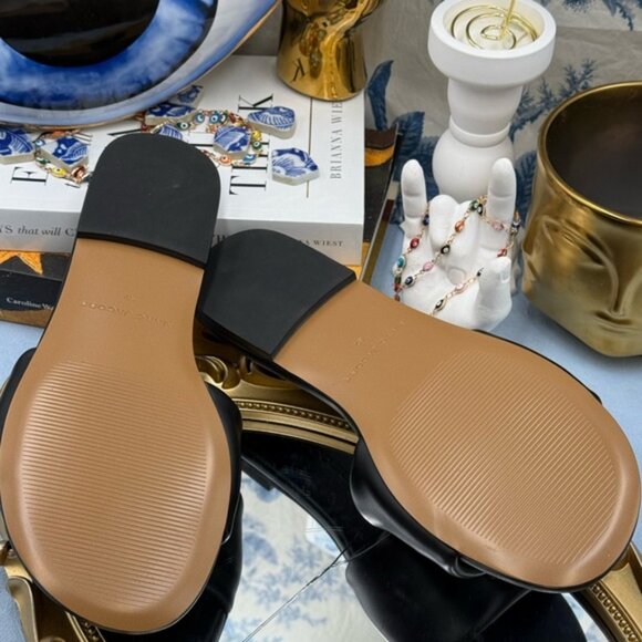 🆕 MARC JACOBS 🧿 NWOB The Snapshot Slide, Black Leather - Sz 37 US 7 - Picture 14 of 15